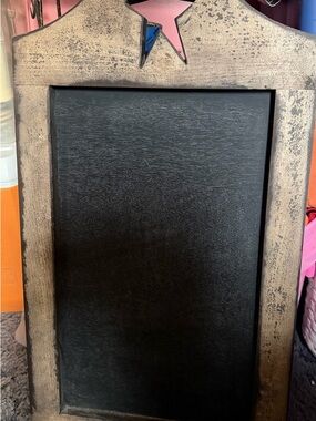 Rustic Black Chalkboard Wall Art with Star Accent